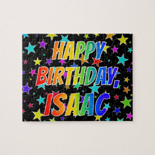 "ISAAC" First Name, Fun "HAPPY BIRTHDAY" Jigsaw Puzzle
