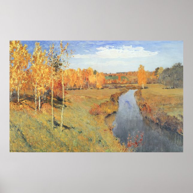 Isaac Levitan Golden Autumn Poster (Front)