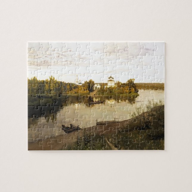 Isaac Levitan- Vesper chimes Jigsaw Puzzle (Horizontal)