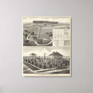 Isaac Mulholland Ranch and Residence, Kansas Canvas Print