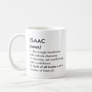 Isaac name, Editable name, Custom name Coffee Mug