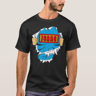 Isaac Name Superhero Gift for Boys Named Isaac  T-Shirt