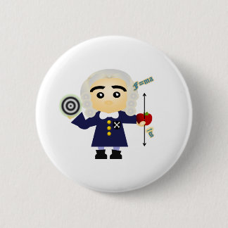 Isaac Newton 6 Cm Round Badge