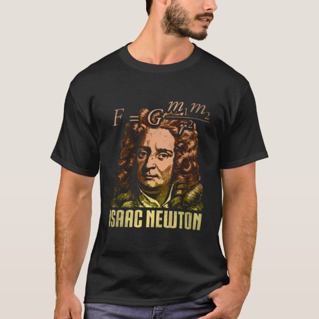 Isaac Newton Gravitation Physicist Physics Science T-Shirt (Front)