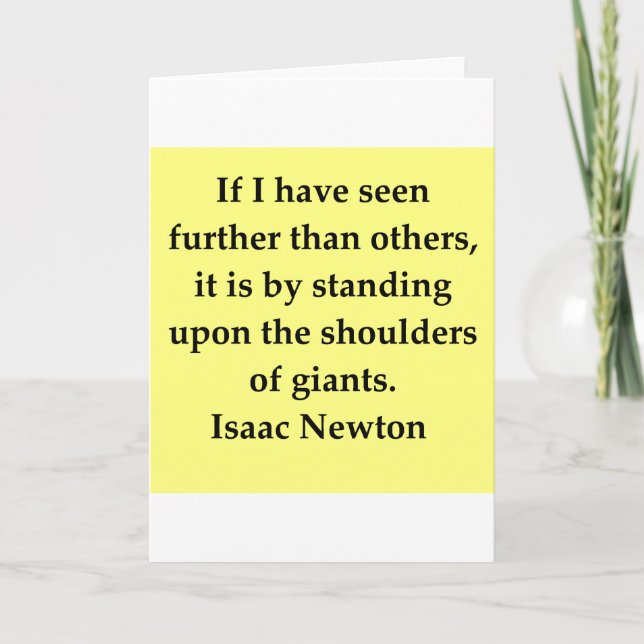isaac newton quote card (Front)
