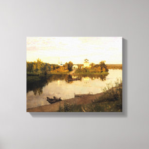 Isaak Levitan 'Evening Bells' painting Canvas Print