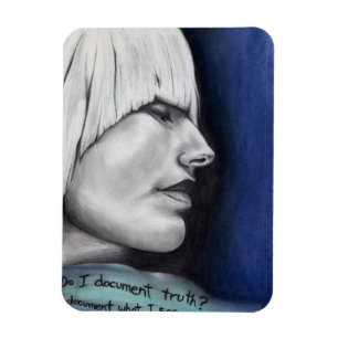 Isabel Blonde Woman Portrait Original Art Drawing Magnet
