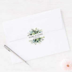 Isabel & Daniel Wedding Classic Round Sticker