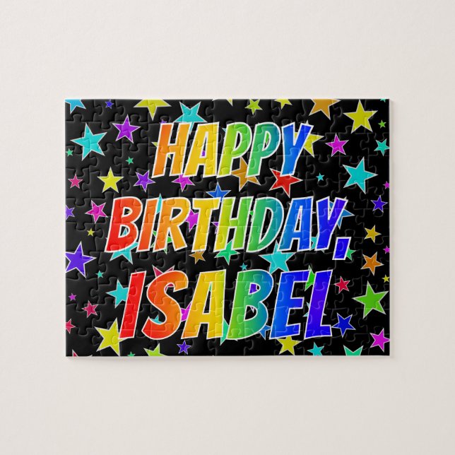 "ISABEL" First Name, Fun "HAPPY BIRTHDAY" Jigsaw Puzzle (Horizontal)
