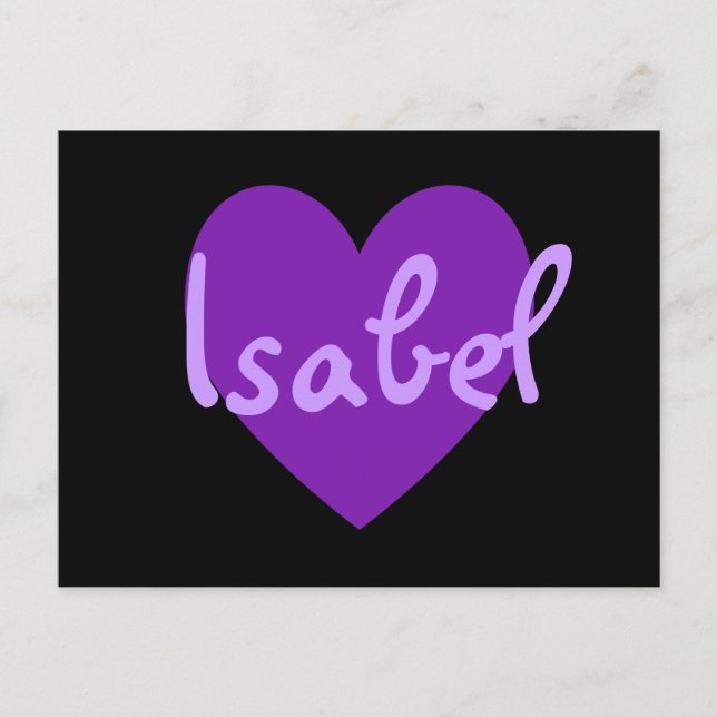 Isabel in Purple Postcard (Front)