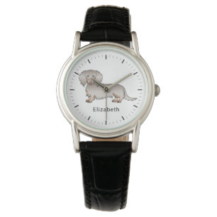Isabella And Tan Long Hair Dachshund Dog & Name Watch