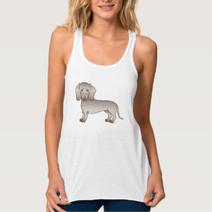 Isabella And Tan Short Hair Dachshund Adorable Dog Singlet