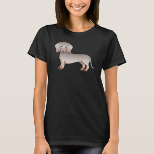 Isabella And Tan Short Hair Dachshund Cartoon Dog T-Shirt