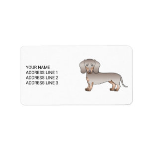 Isabella And Tan Short Hair Dachshund Dog And Text Label