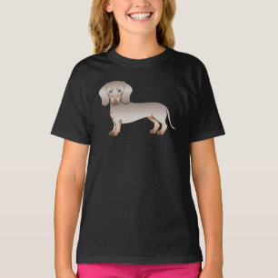 Isabella And Tan Short Hair Dachshund Illustration T-Shirt
