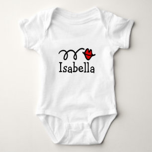 Isabella baby name t-shirt bodysuit