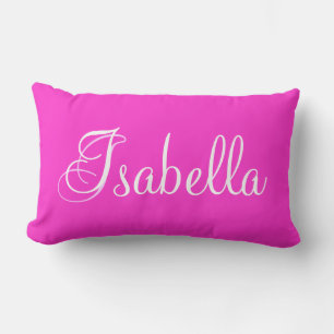 Isabella Bella Pink Lumbar Personalised Pillow