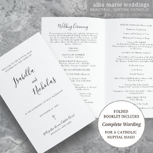 Isabella Catholic Wedding Program with Full Mass