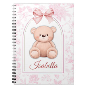 Isabella   Custom Pink Teddy Bear Nursery Design  Notebook