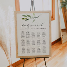 ISABELLA Elegant Boho Greenery Table Seating Chart
