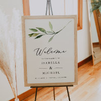 ISABELLA Elegant Minimal Greenery Wedding Welcome