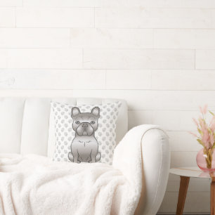 Isabella French Bulldog / Frenchie Cute Dog & Paws Cushion
