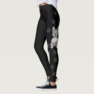 Isabella French Bulldog / Frenchie Cute Dog & Paws Leggings