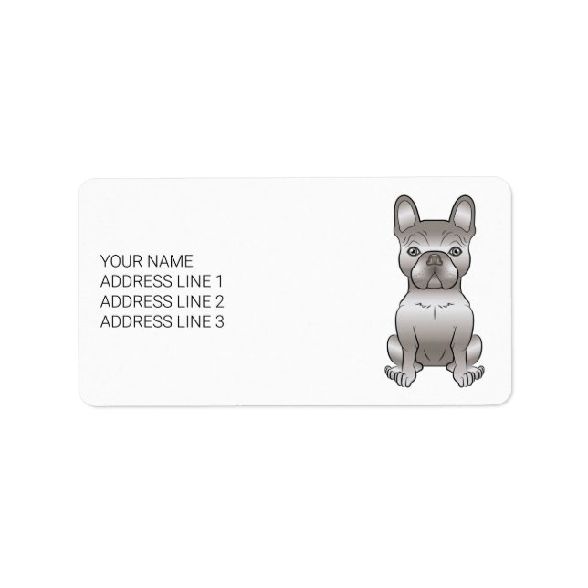 Isabella French Bulldog / Frenchie Cute Dog & Text Label (Front)