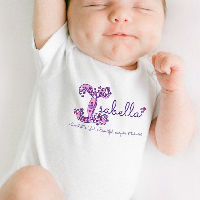 Isabella girls name & meaning I monogram shirt (Creator Uploaded)