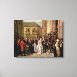Isabella II of Spain and her husband Canvas Print