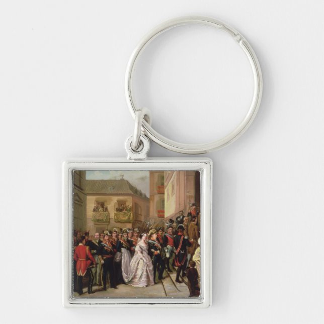 Isabella II of Spain  and her husband Key Ring (Front)