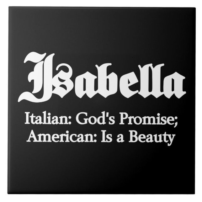 Isabella Meaning Tile (Front)