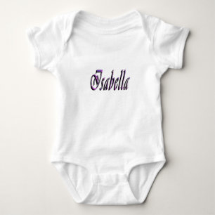 Isabella Name In Purple And Pink, Baby Bodysuit