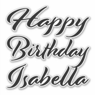 Isabella Name Vorname black Sticker Geburtstag