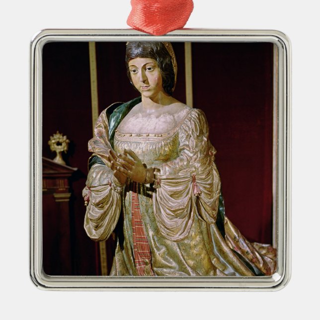 Isabella of Castile  in Prayer, 1520-22 Metal Tree Decoration (Front)