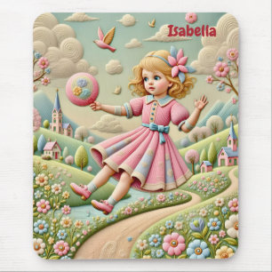 ISABELLA ~ Pastel Embroidery ~ Mousepad