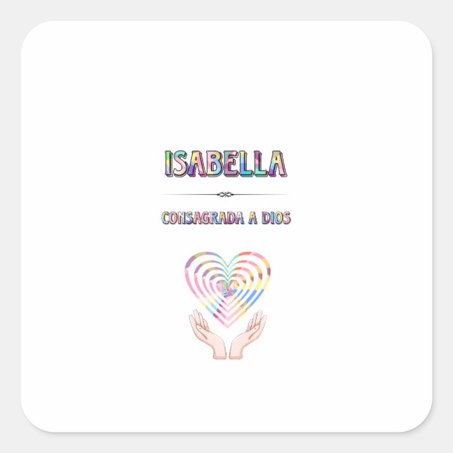 Isabella Square Sticker (Front)