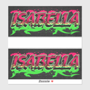 Isabella Vorname Name Graffiti Aufkleber Sticker