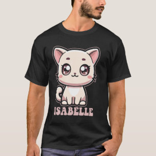 Isabelle Cute Kitty Cat Design for Girls Name Isab T-Shirt