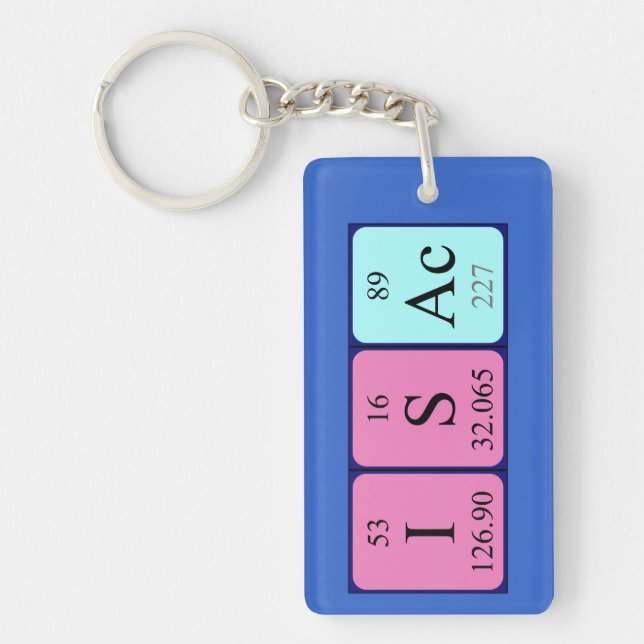Isac periodic table name keyring (Front)