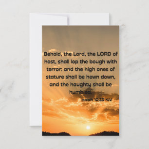 Isaiah 10:33 KJV Bible Verse Pic Flat Greeting Card