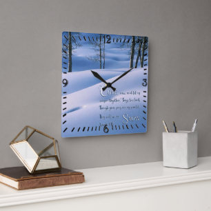 Isaiah 1:18 Inspirational Square Wall Clock