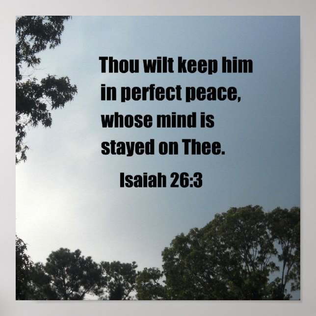 Isaiah 26:3 poster (Front)