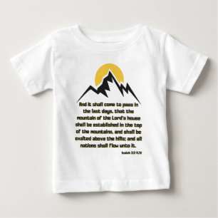 Isaiah 2:2 Bible Scripture Quote KJV Baby T-Shirt