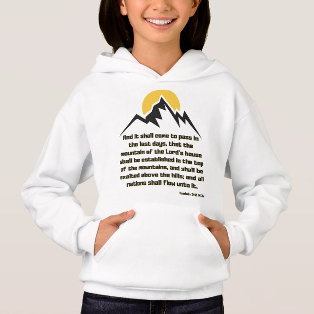 Isaiah 2:2 Bible Scripture Quote KJV Girl's (Front)