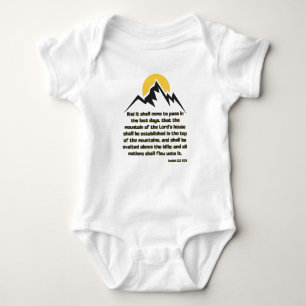 Isaiah 2:2 Bible Scripture Quote KJV Unisex Baby Bodysuit