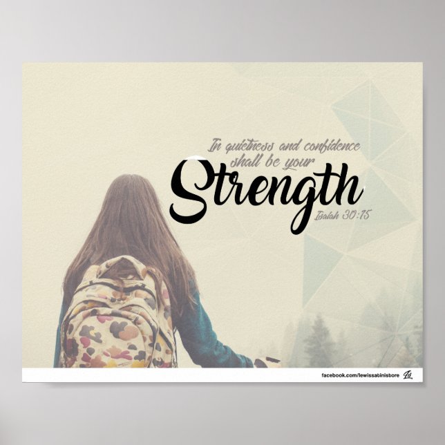 Isaiah 30:15 - In quietness and confidence Poster (Front)