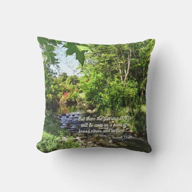Isaiah 33:21 cushion (Front)