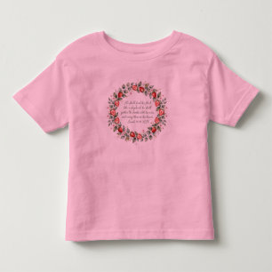 Isaiah 40 11 KJV Gather the Lambs Strawberry Toddler T-Shirt