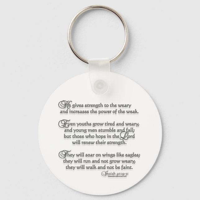 Isaiah 40:29-31 key ring (Front)